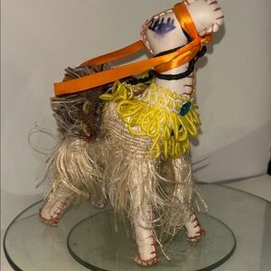 Handcrafted Plush kamel with Orange and Yellow Accents